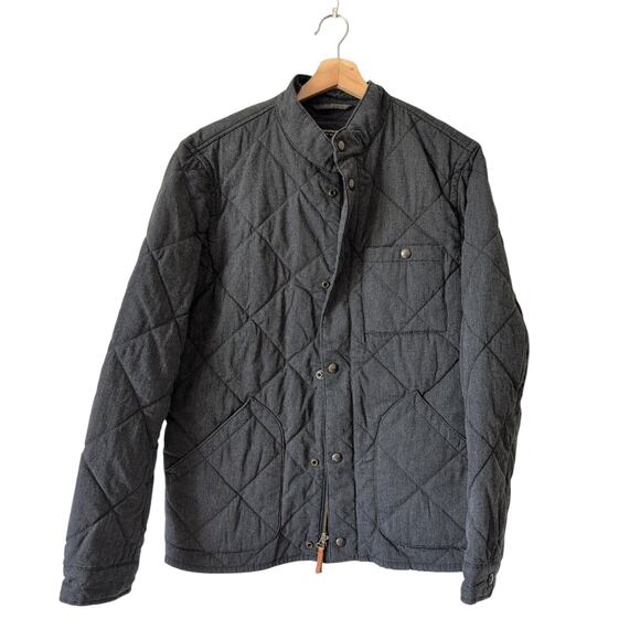 J,Crew Sussex Quilted Jacket Gray Primaloft Utility Field Coat Barn Medium RARE - Picture 1 of 9